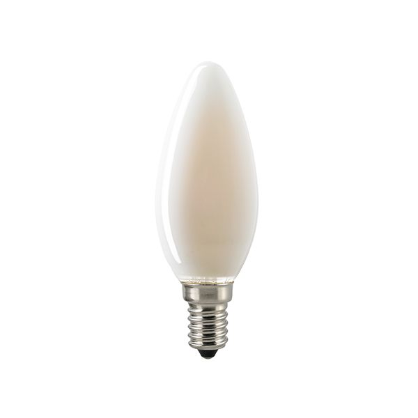 LED Filament Leuchtmittel Kerze matt 4,5W E14 470lm 2700K dimmbar