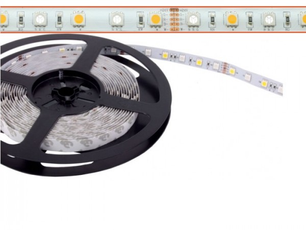LED Flex Stripe 5m RGB-WW 5050 SMD 60 LEDs/m 24V IP65