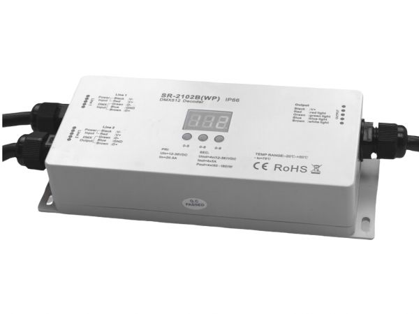 SR-2102BWP LED Outdoor Controller DMX 4x5A IP66
