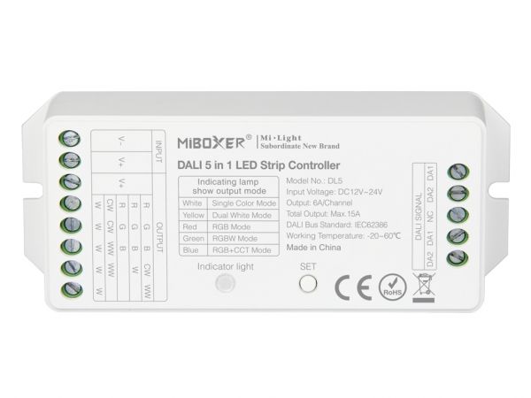 DL5 DALI 5in1 LED Controller 5x6A DC12-24V PWM