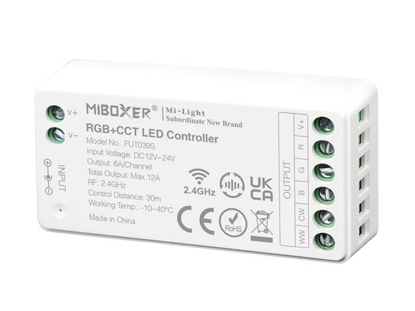 MI-039S LED Empfänger RGB+CCT-Controller 2,4GHz, max. 12A