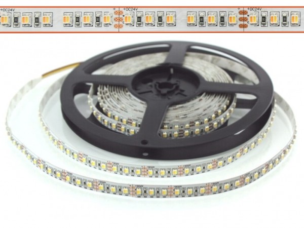 LED Flex Stripe 5m CCT Weissmischung 2500K-6000K 120LED/m 2-in-1 SMD CRI&gt;90 24V