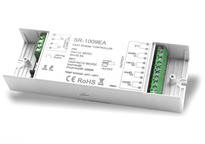 SR-1009FA 4-Kanal RGBW LED-Empfänger für 4-Zonen Funk-Sender 12V 4x 5A RGBWW 