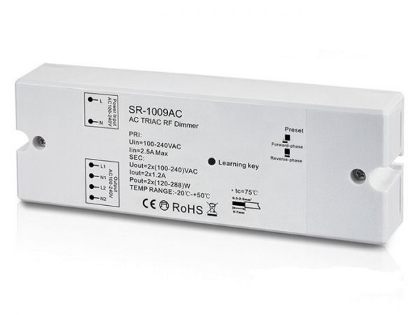 SR-1009AC 230V AC Funk Controller Empfänger 2x1,2A 868MHz