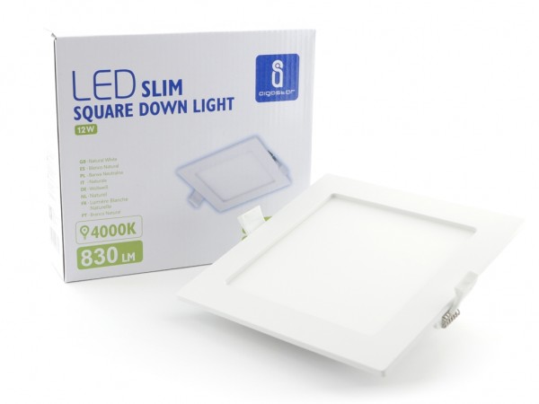 LED Panel Eckig, 12W, 4000K, 830lm, 165mm x 165mm weiss