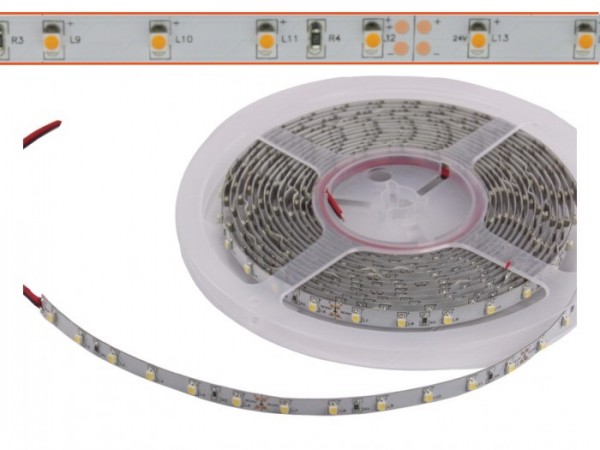 LED Flex Stripe 5m kaltweiß (6400K) 3528 SMD 60 LEDs/m 24V IP22