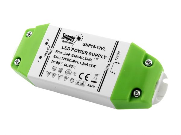 SNP-15-12 LED Netzteil 12V 1,25A TÜV constant voltage