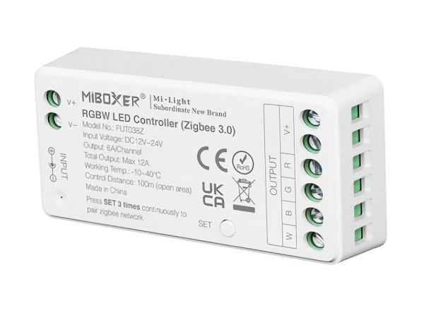 MI-038Z Zigbee 3.0 RGBW-Controller 2,4GHz max. 12A DC12~24V