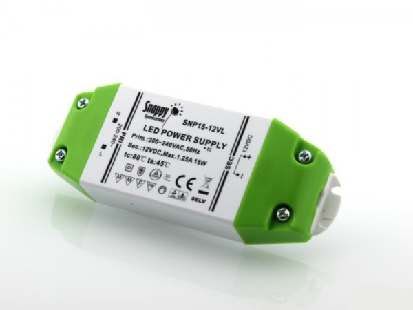 SNP-15-12 LED Netzteil 12V 1,25A TÜV constant voltage