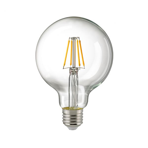 LED Filament Leuchtmittel Globe klar 4,5WW E27 2700K dimmbar