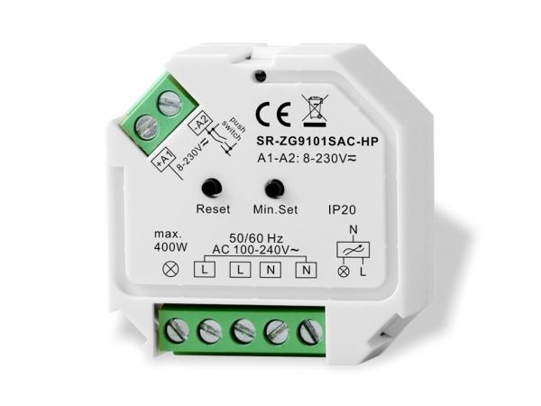 SR-9101SAC-HP ZigBee 1-Kanal 230V Schalter 400W
