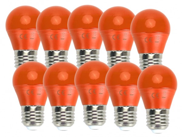 LED Leuchtmittel A5 G45 4W E27 Orange 10er Pack
