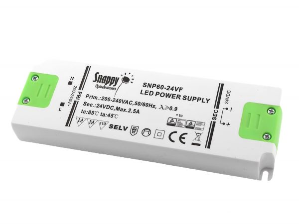 SNP-60-24 LED Netzteil 24V 2,50A TÜV constant voltage