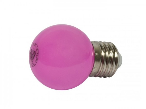 LED G45 Tropfenlampe 1W E27 230V Kunststoff ideal für Lichterketten - pink