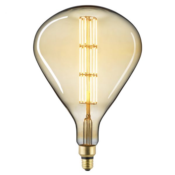 LED Filament Leuchtmittel Giant Tear Gold 8W E27 600lm 2000K dimmbar